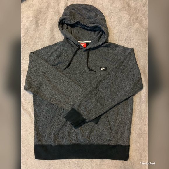 nike grey black hoodie